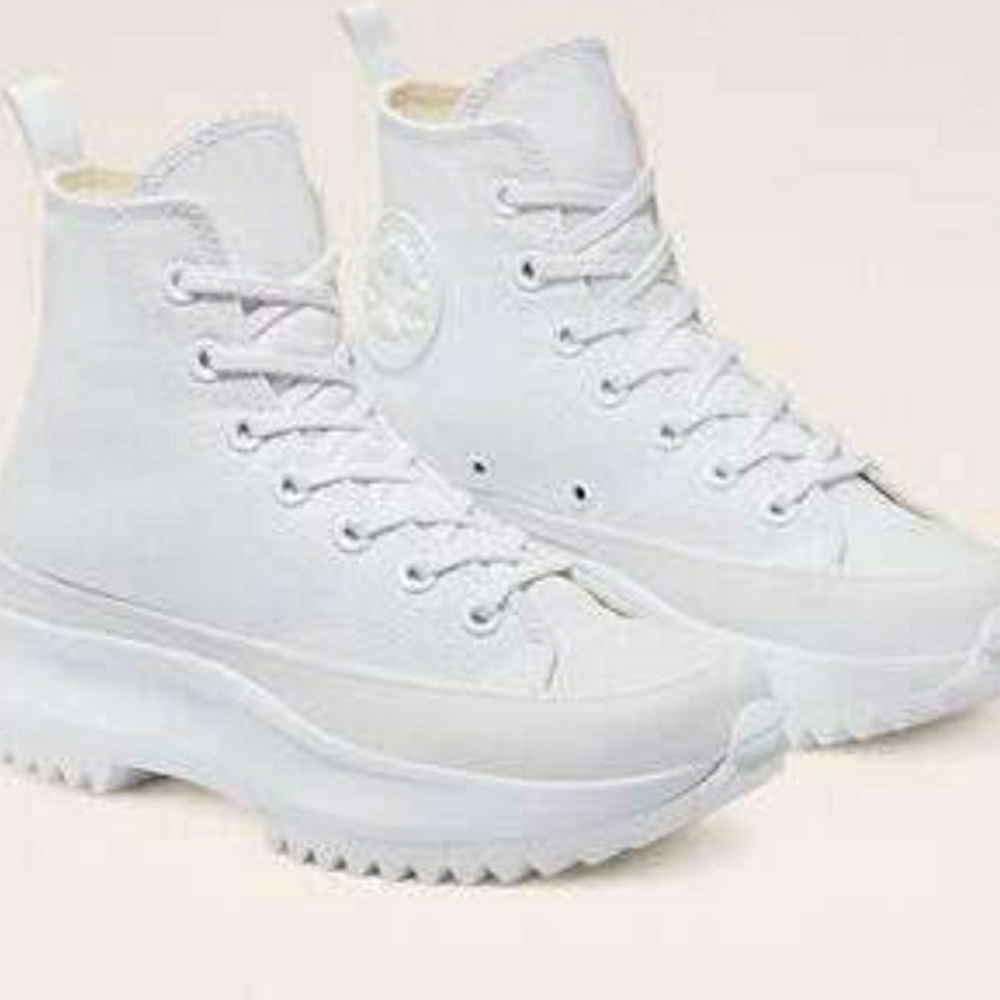 Converse White Platform High-Tops with Chunky Sole